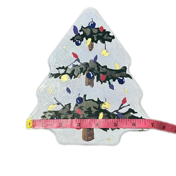 Christmas Tree Handcrafted UpCycled  Handmade Hand painted  Holiday Tin New - Picture 6 of 9